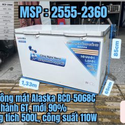 Hình ảnh thực tế tủ đông mát Alaska BCD 5068C