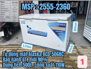 Hình ảnh thực tế Tủ đông mát Alaska BCD 5068C